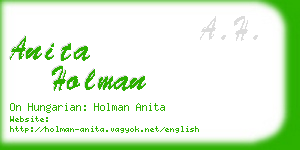 anita holman business card